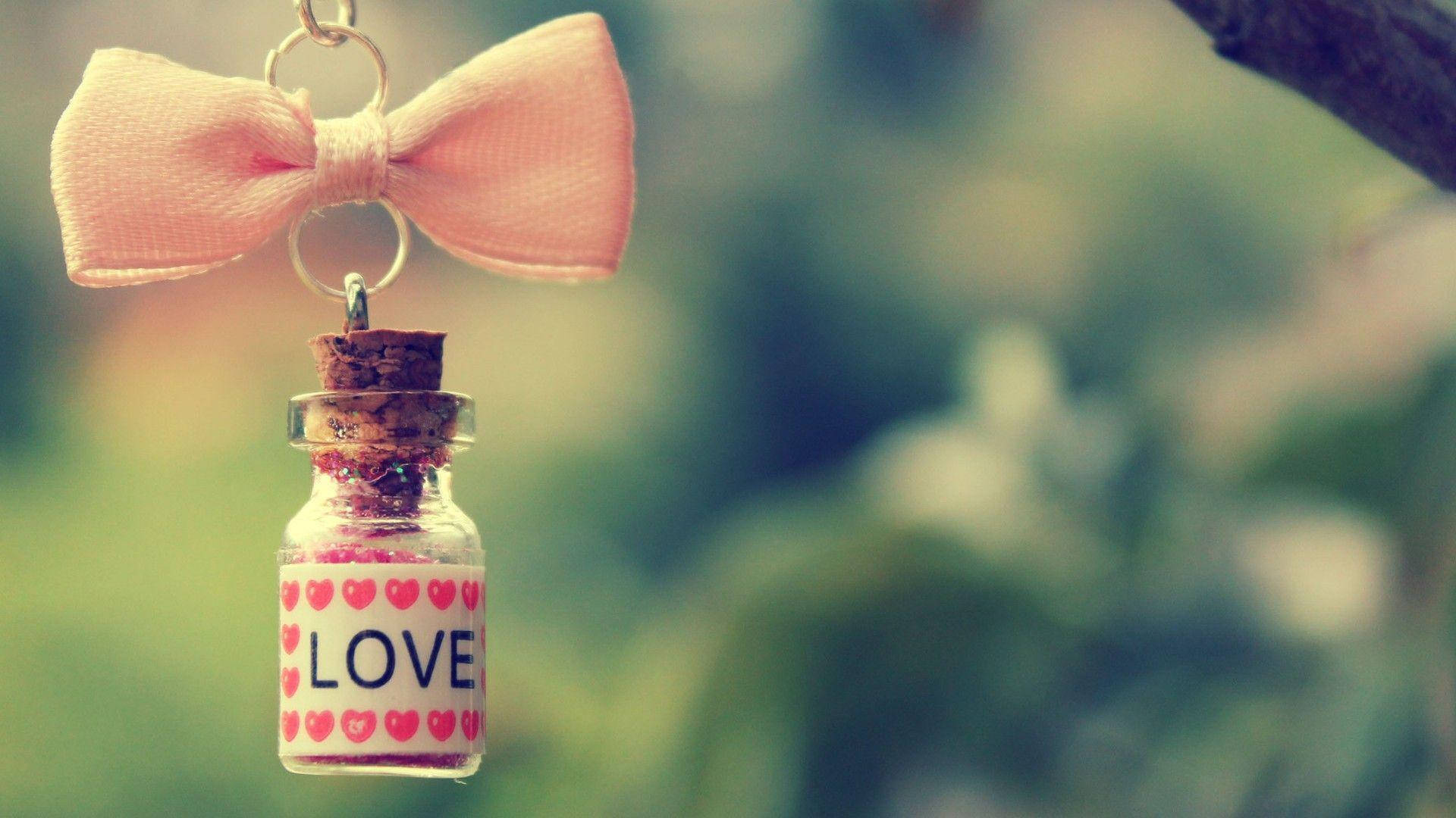 Sød Kærlighed Lille Flaske Wallpaper