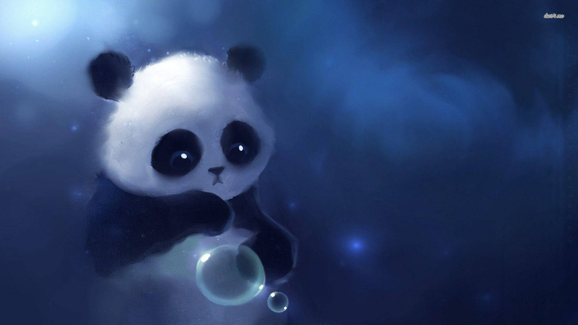 Sød Panda Ghost Wallpaper