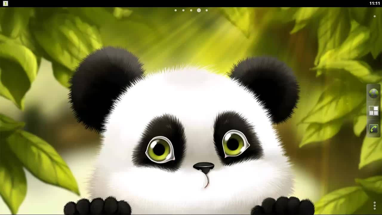 Sød Panda Med Grønne Øjne Wallpaper