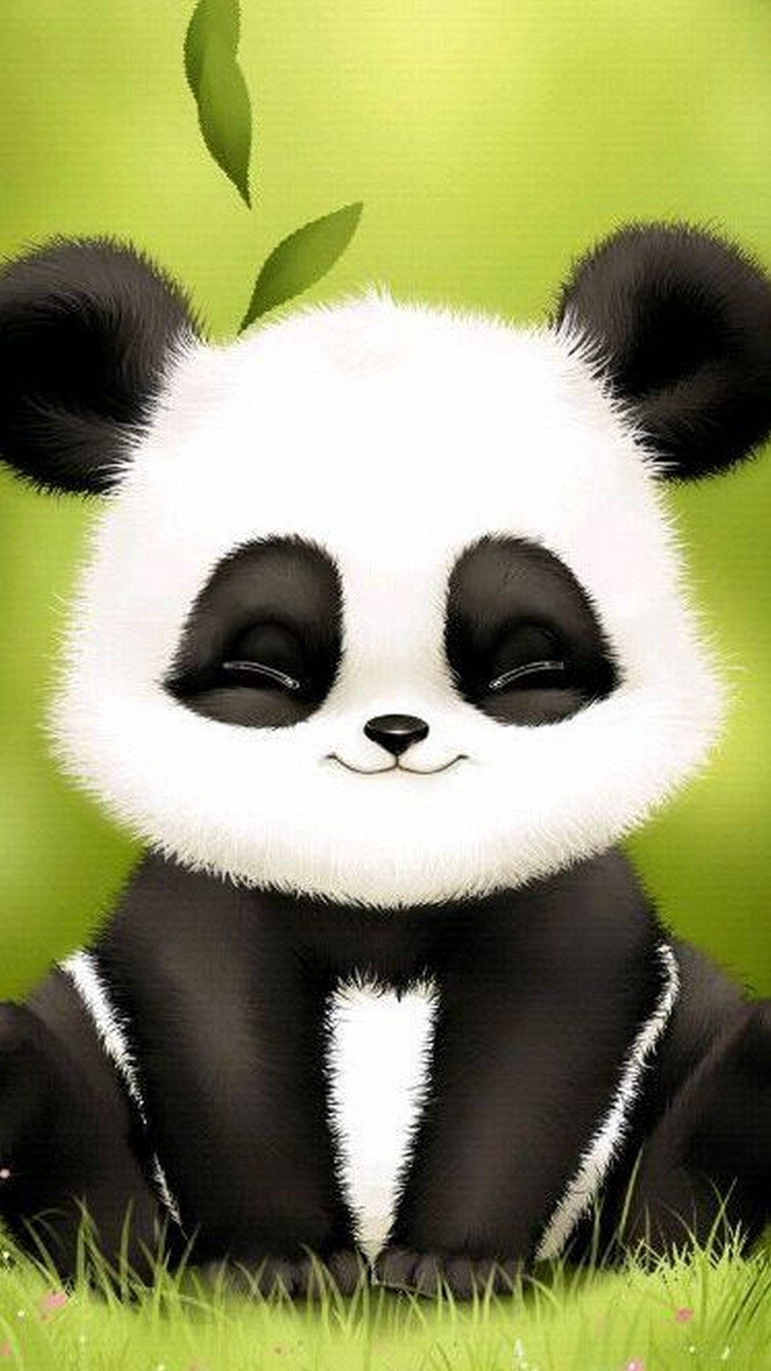 Sød Panda Smilende Wallpaper