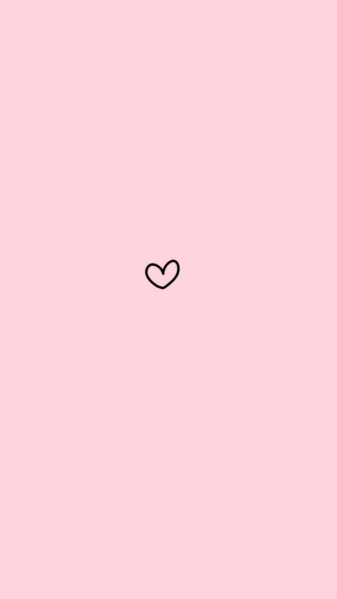 Sød Pink Æstetisk Hjerte Wallpaper
