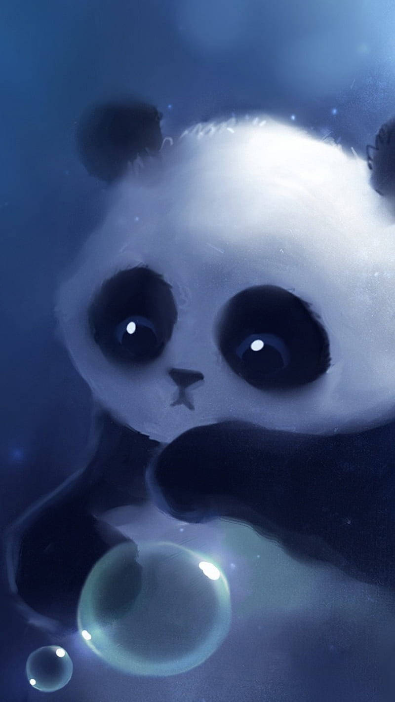 Sød Trist Panda Wallpaper
