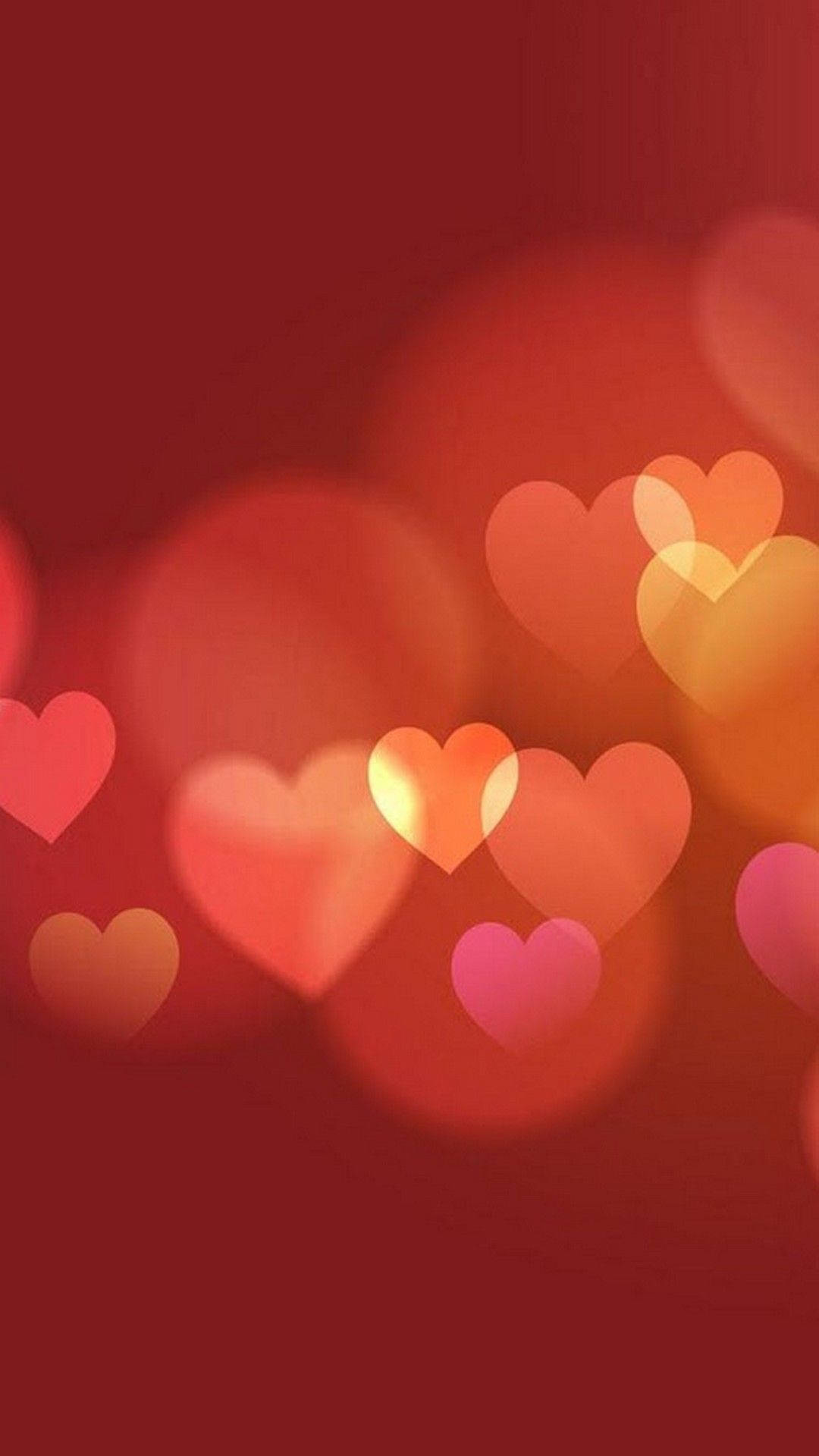 Søde Valentinsdag Mousserende Hjerter Wallpaper