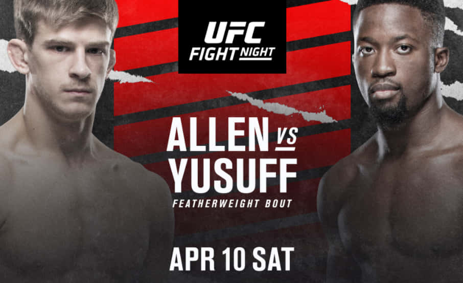 Nigerian MMA Fighter Sodiq Yusuff Versus Arnold Allen in an Intense Fight Poster Wallpaper