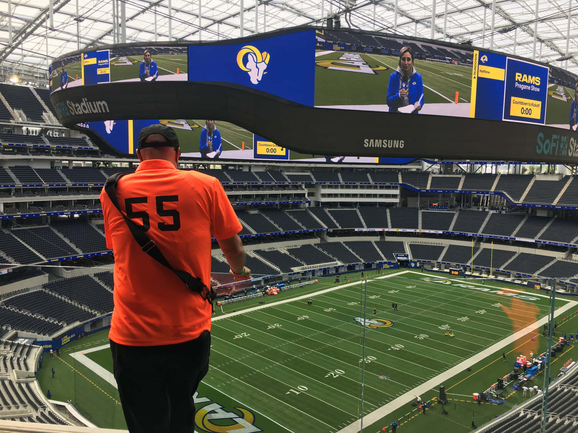 Sofi Stadium, newly constructed home of the Los Angeles Rams and Chargers.