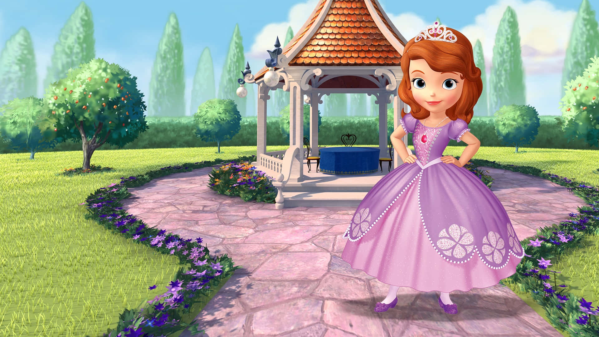 Join Princess Sofia and her friends on an magical adventure Wallpaper