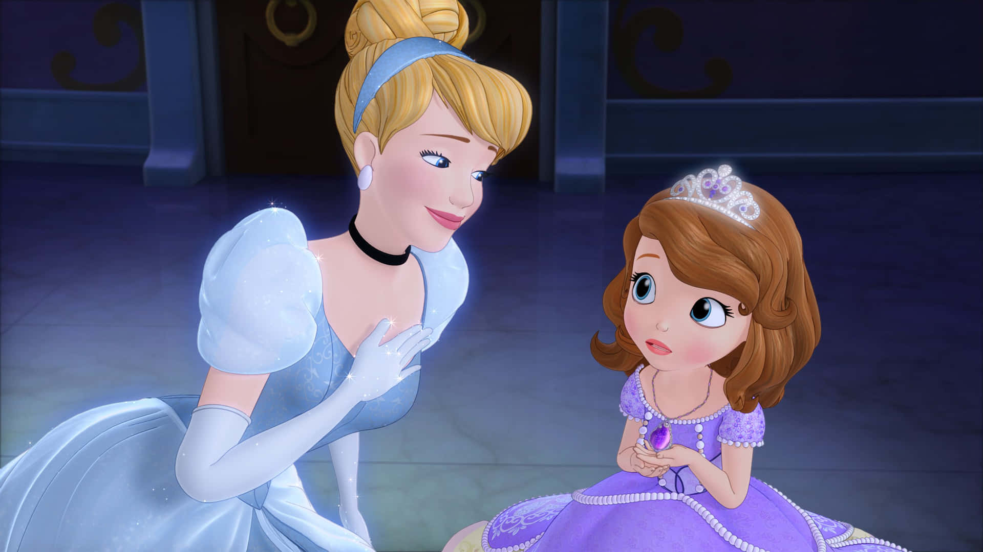 Sofia The First looks on in wonder Wallpaper