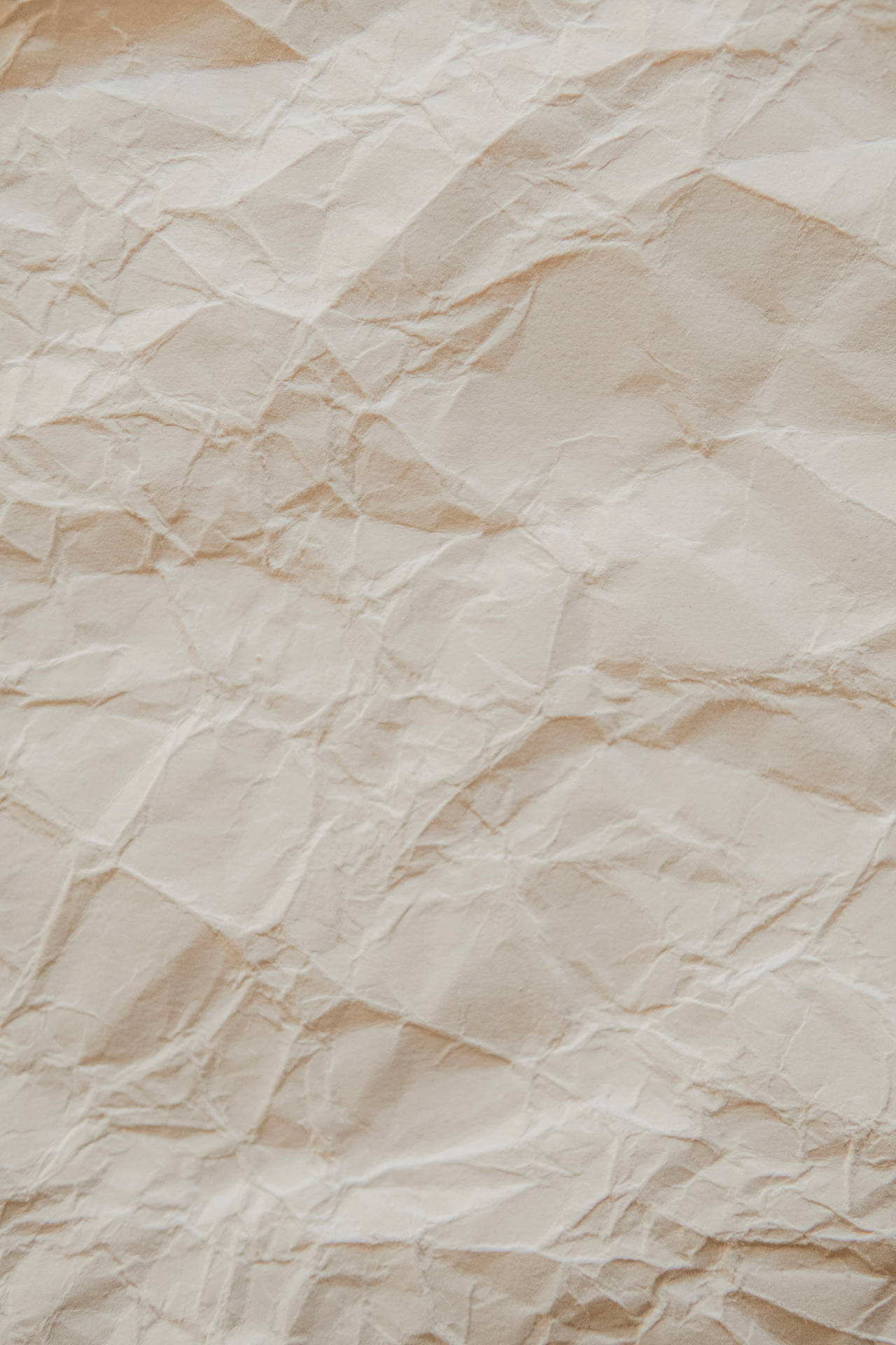Soft Beige Crumpled Paper Wallpaper