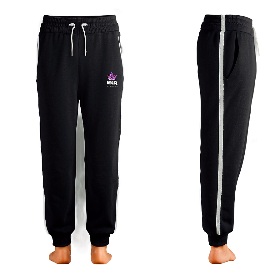 Soft Black Sweatpants Png 06132024 PNG