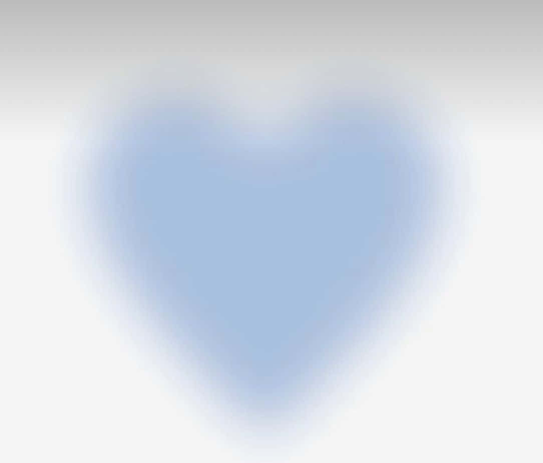 Soft Blue Blurry Heart Wallpaper