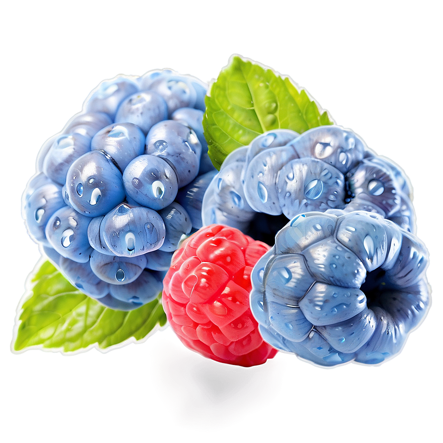 Soft Blue Raspberry Png Wst PNG