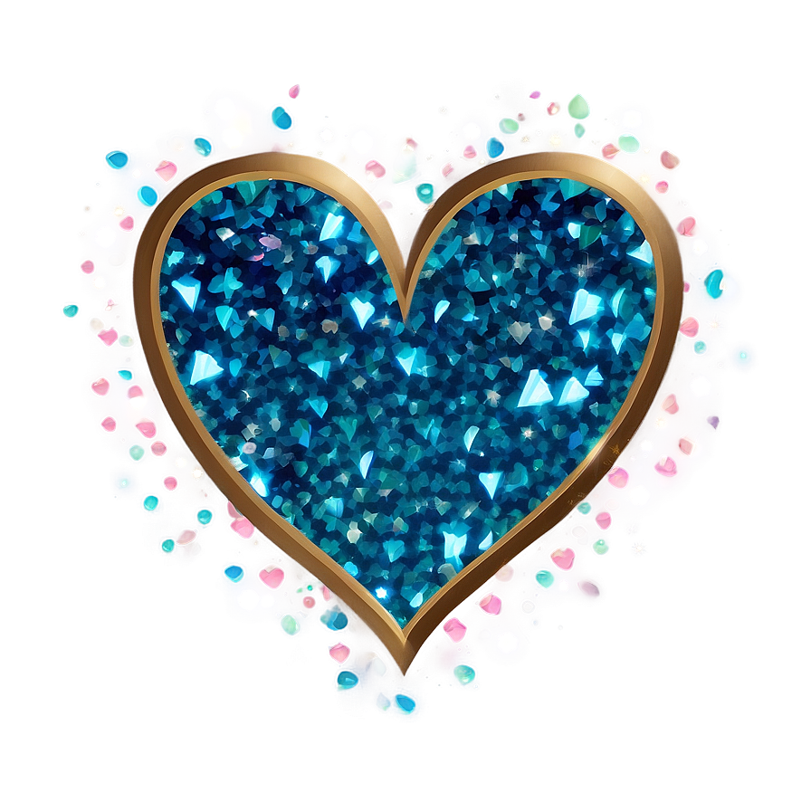 Soft Glitter Heart Png 06272024 PNG
