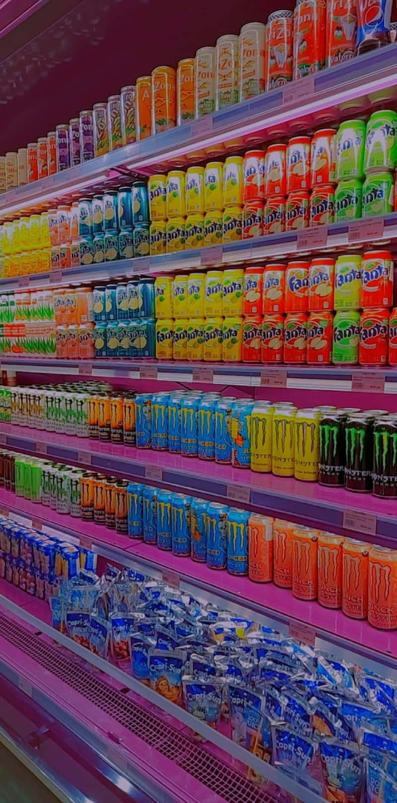 Soft Indie Aesthetic Grocery Shelf Wallpaper