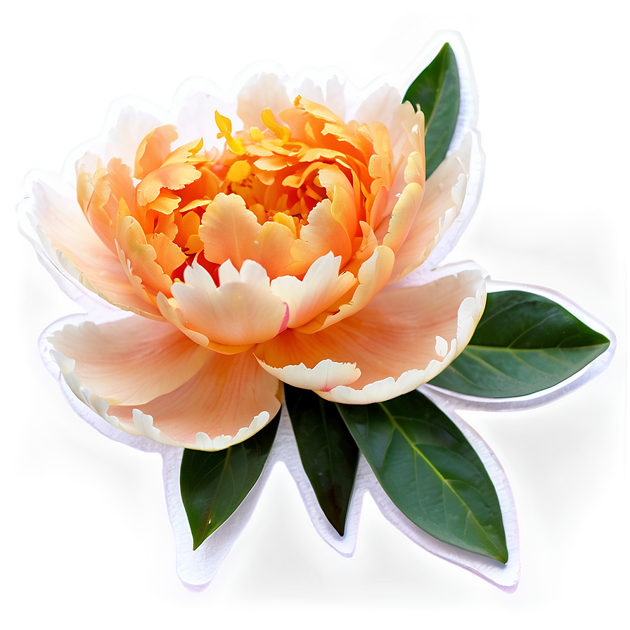 Soft Orange Peony Png Ycu40 PNG