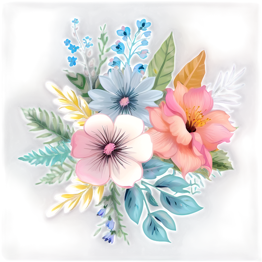 Soft Pastel Floral Png 68 PNG