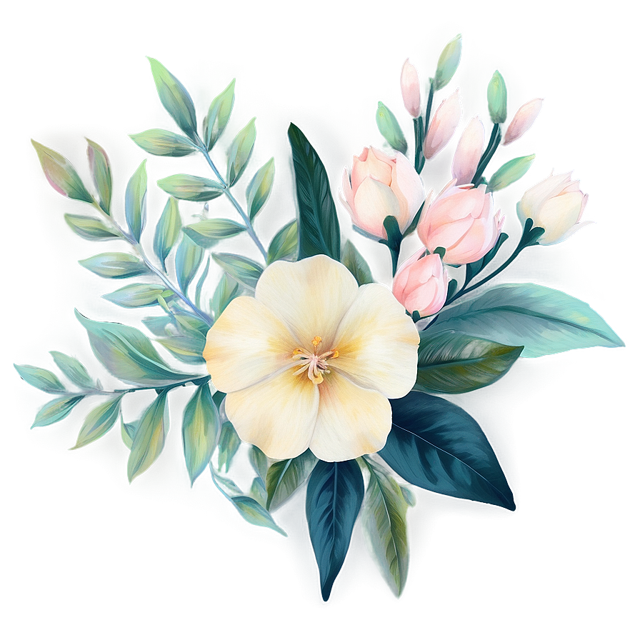 Soft Pastel Floral Png Cef59 PNG