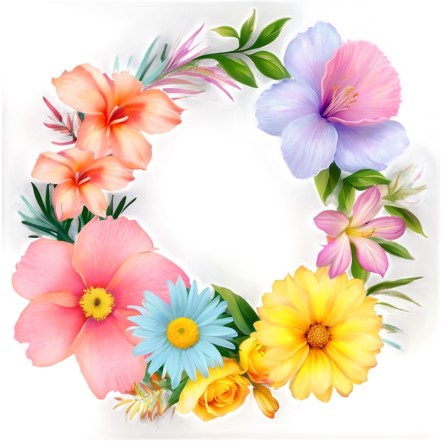 Soft Pastel Floral Png Jro PNG