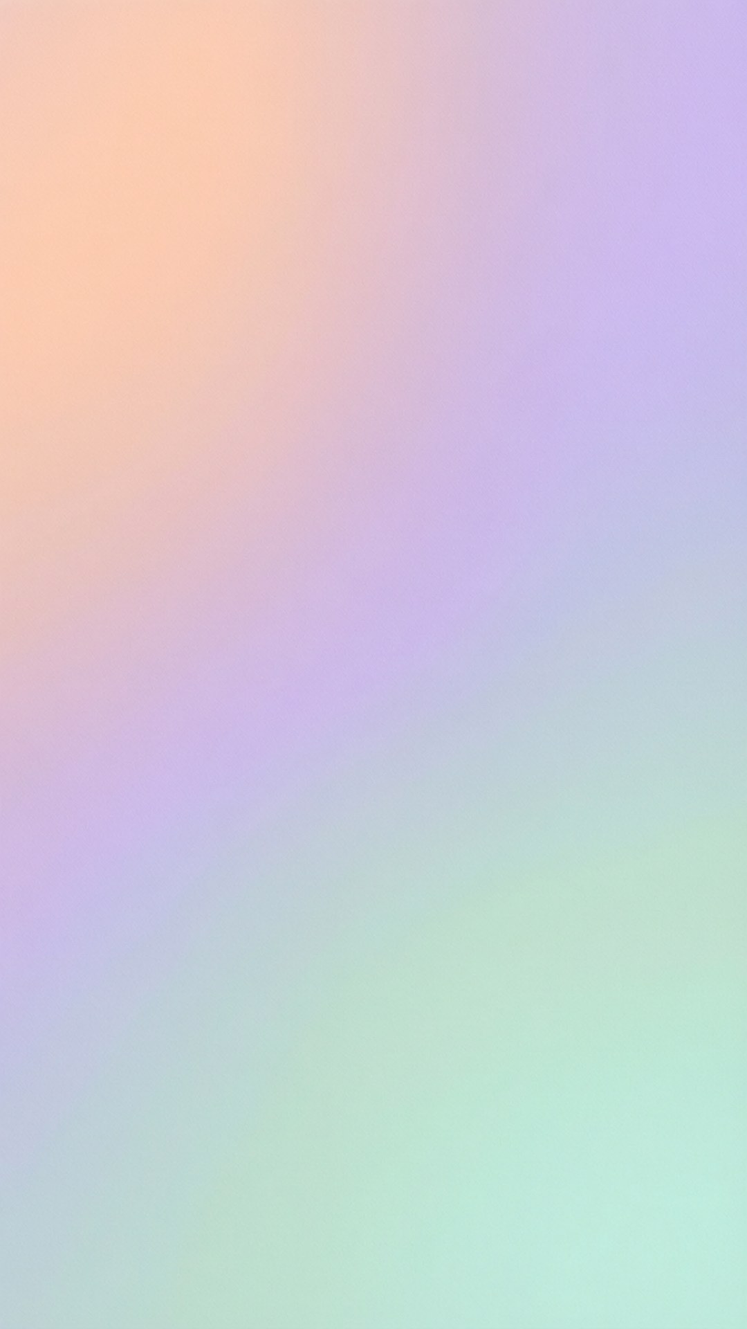 En beroligende pastellgradient-bakgrunn med fersken-, lavendel- og myntetoner.