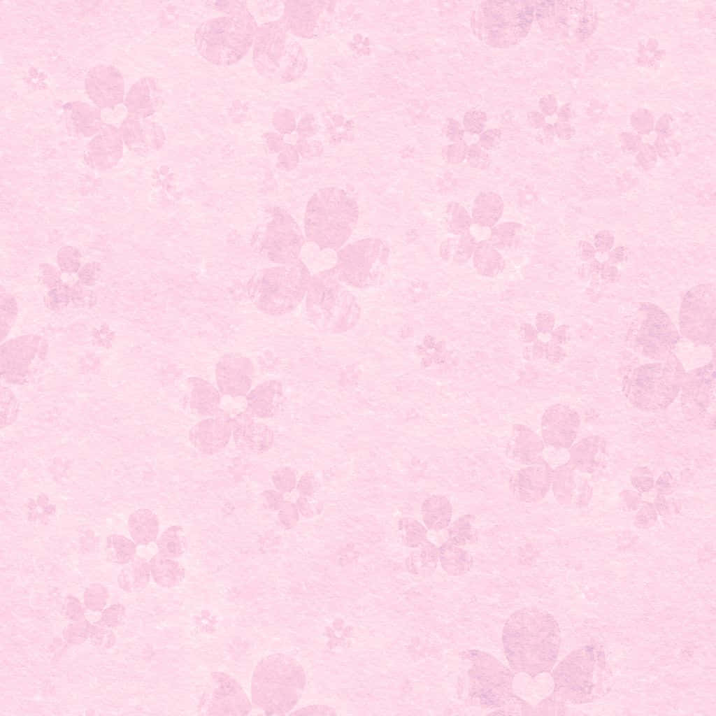 A Pink Flower Pattern On A Pink Background