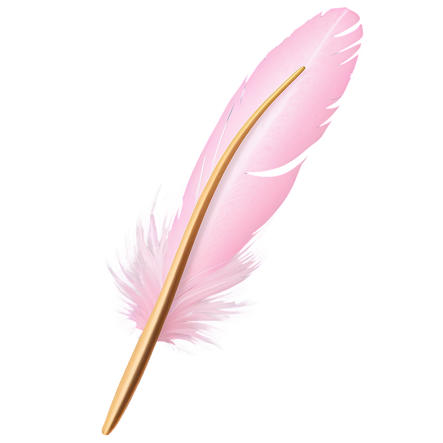 Soft Pink Feather Pen Png Vum63 PNG