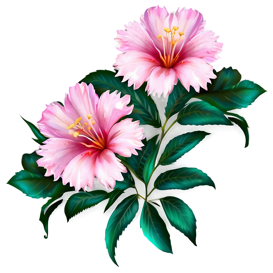 Soft Pink Flowers Png Klm PNG