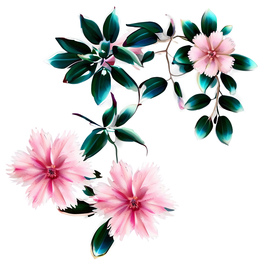 Soft Pink Flowers Png Uud PNG