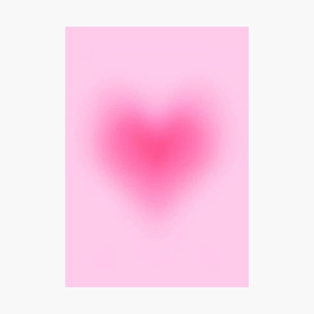 Soft Pink Heart Aura Wallpaper