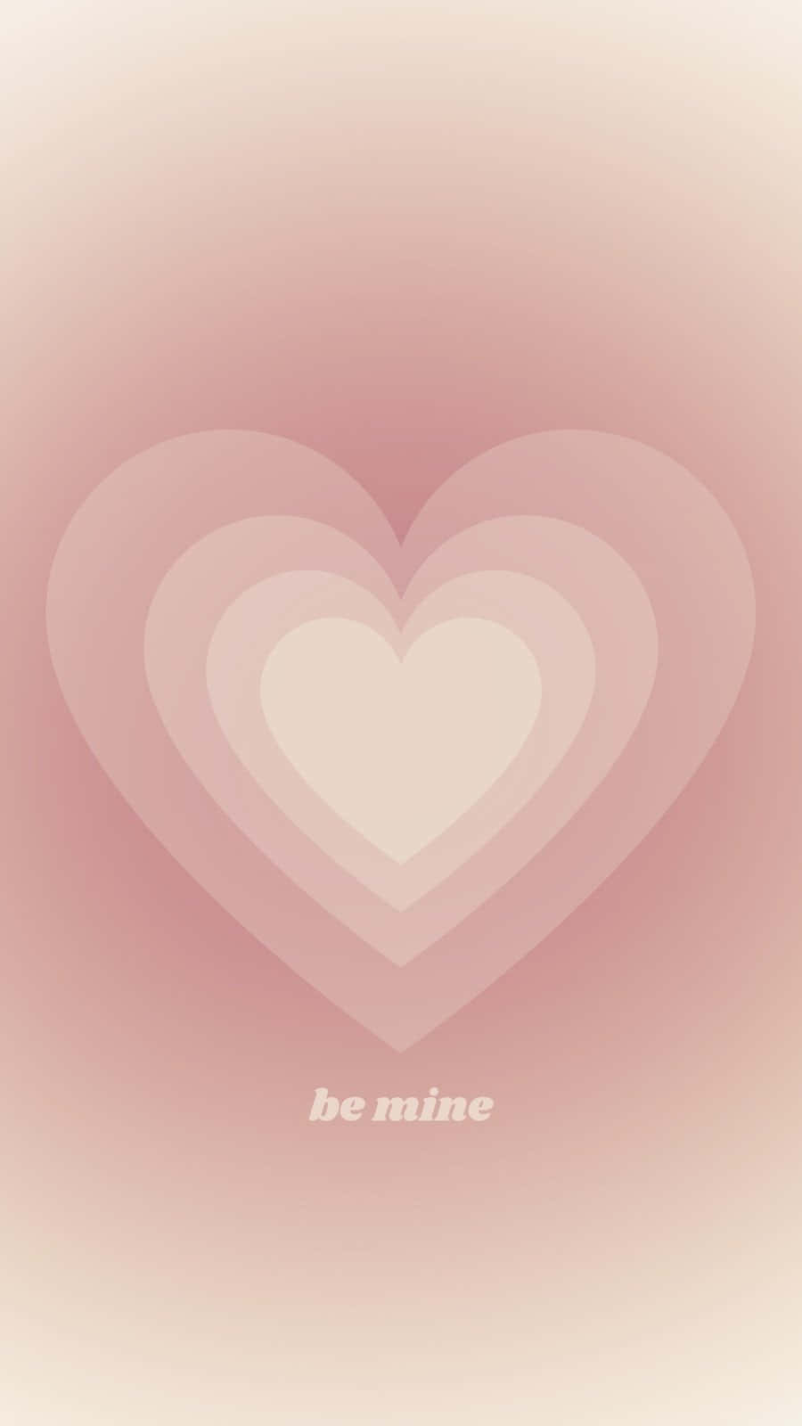 Soft Pink Heart Aura Valentine Wallpaper