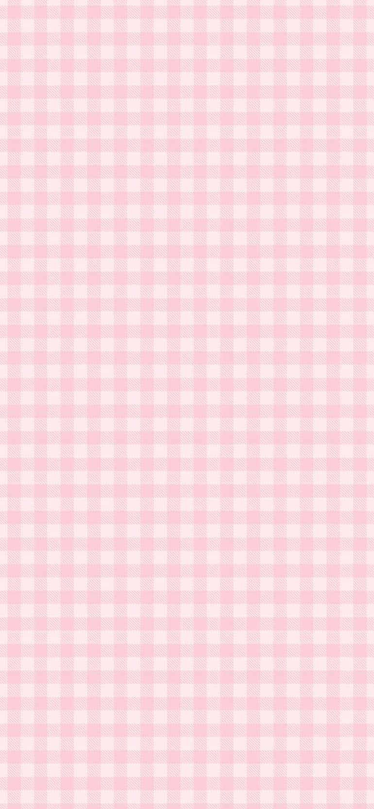 Soft Pink Gingham Pattern Wallpaper