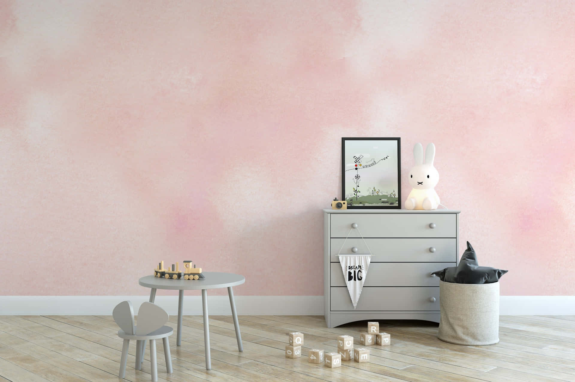 Soft Pink Wallpaper On Wall Wallpaper