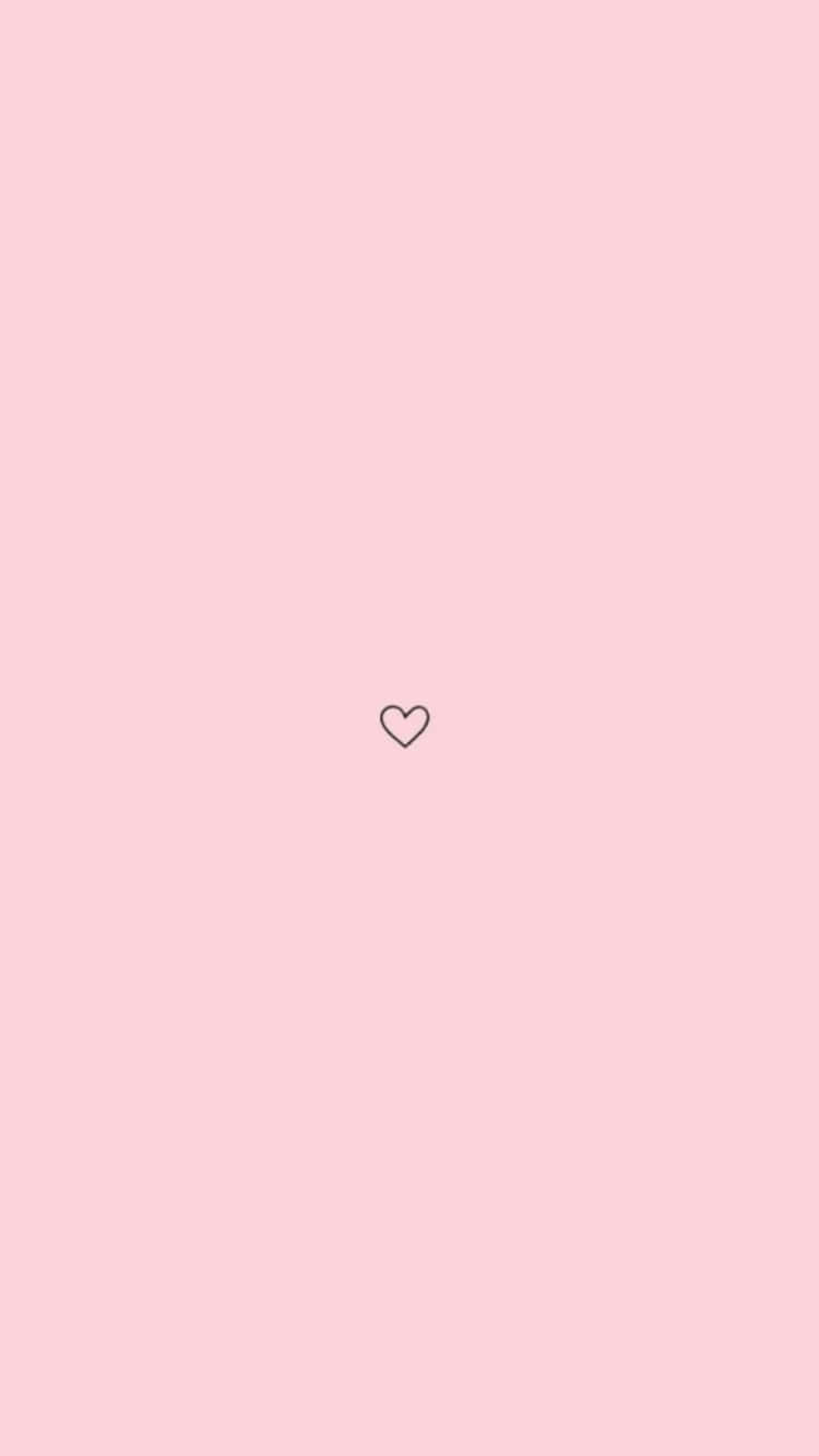 Corazónpequeño De Color Rosa Suave. Fondo de pantalla