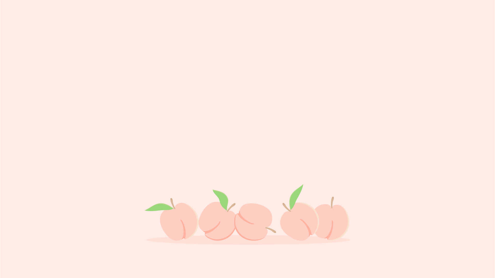 Soft Pink Peaches Simple Art Wallpaper