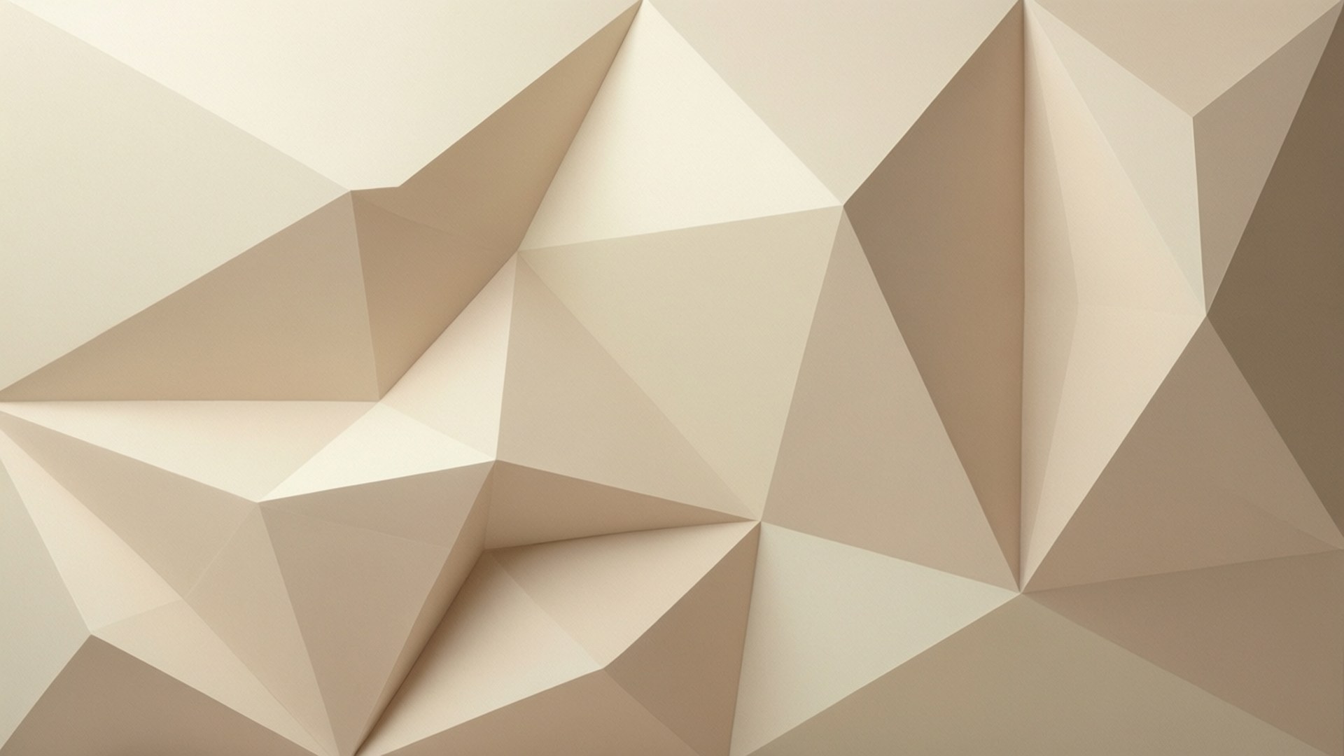 En lågpoly geometrisk bakgrund med varma neutrala toner.