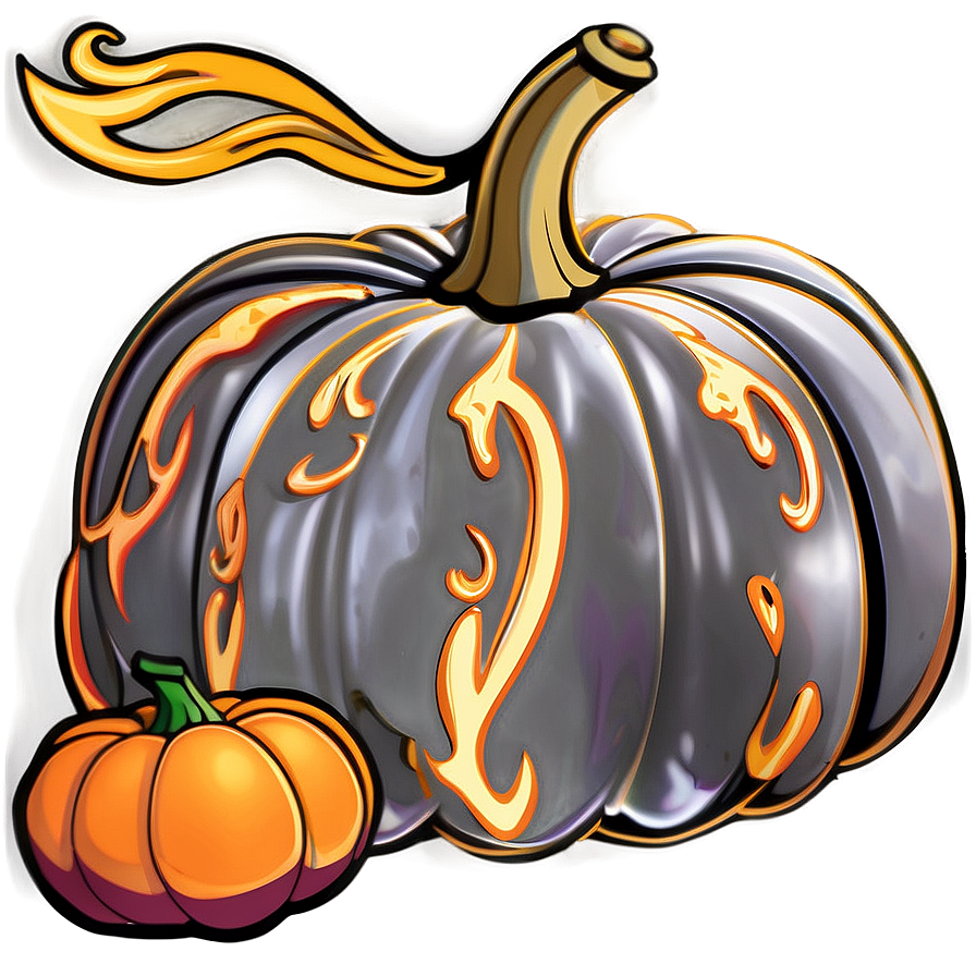 Soft Pumpkin Outline Rendering Png 06202024 PNG