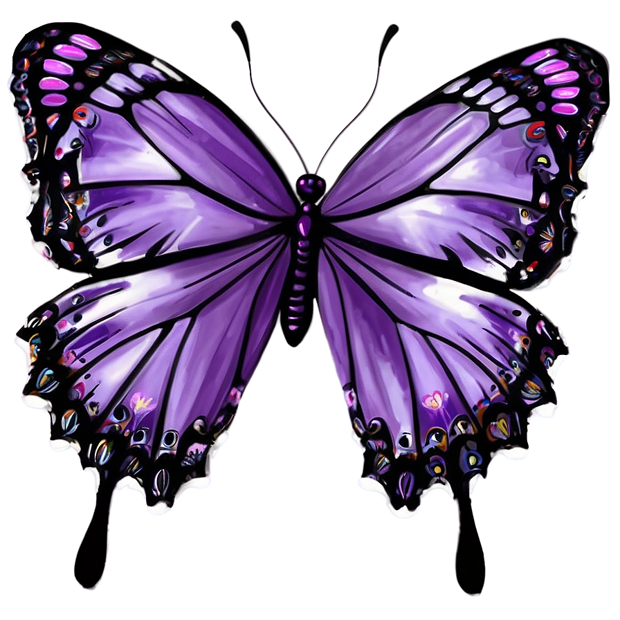 Download Soft Purple Butterfly Png 05232024 | Wallpapers.com