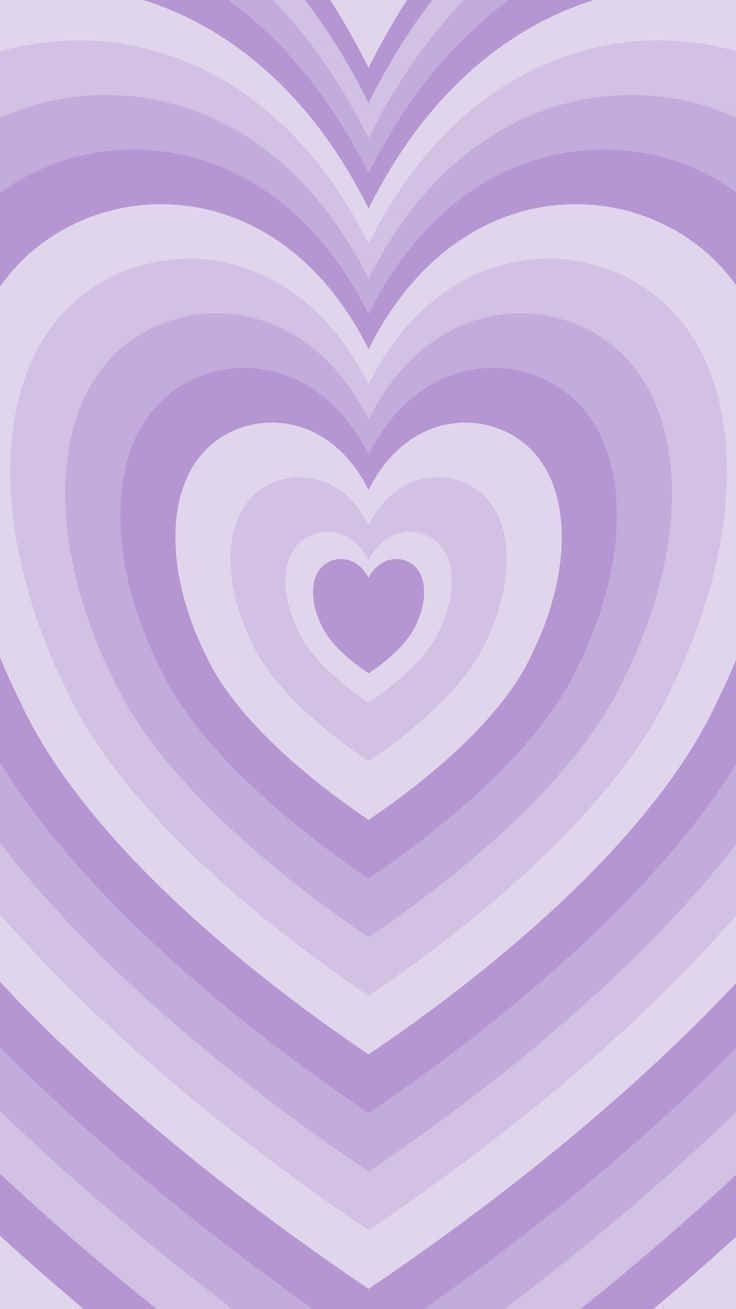 Soft Purple Heart Pattern Wallpaper