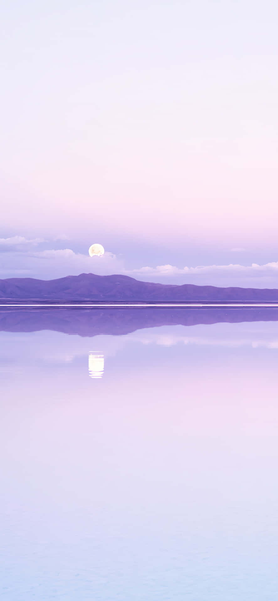 Soft Purple Landscapewith Moon Wallpaper