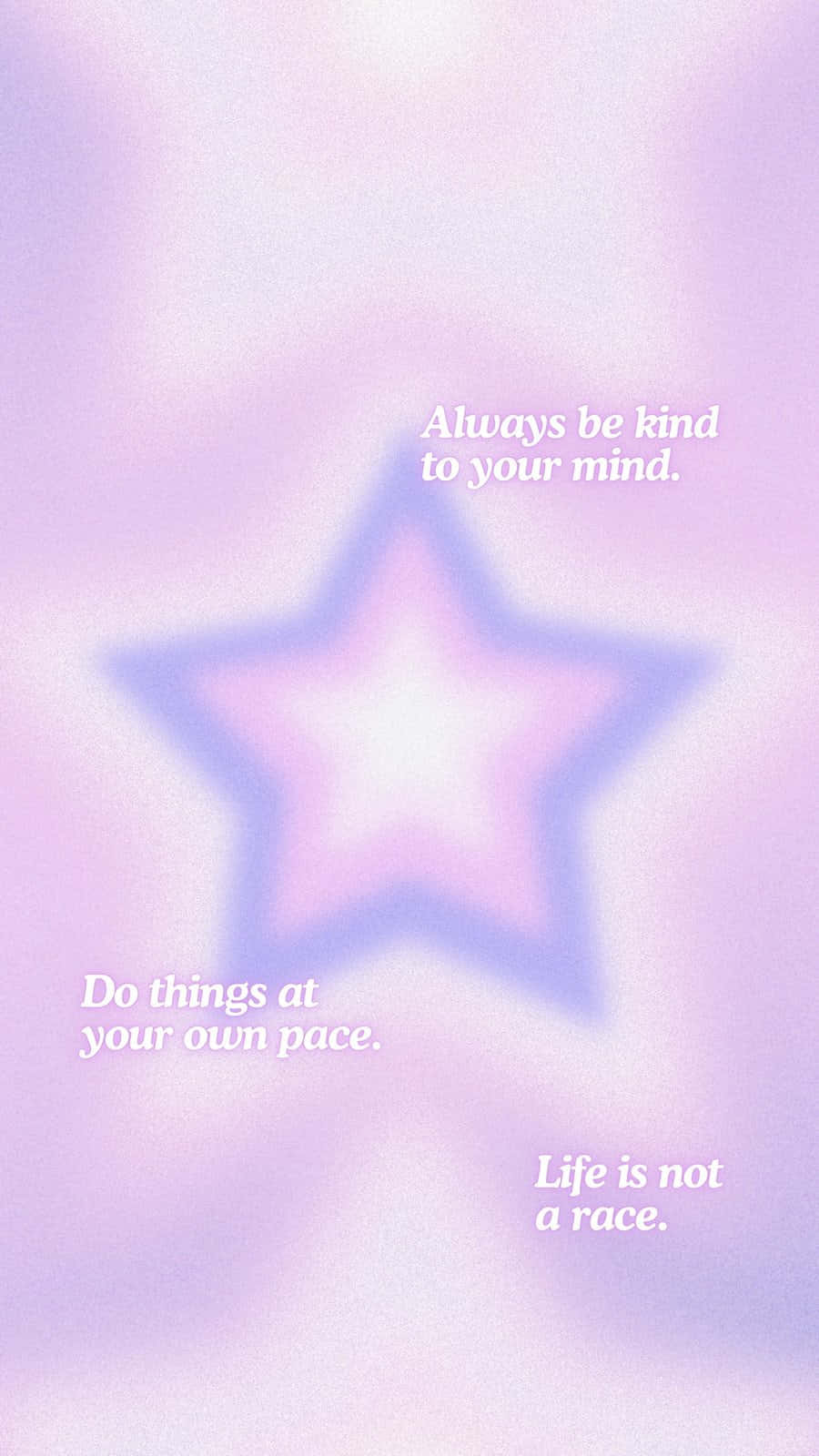 Soft Purple Mindfulness Star Aesthetic Wallpaper