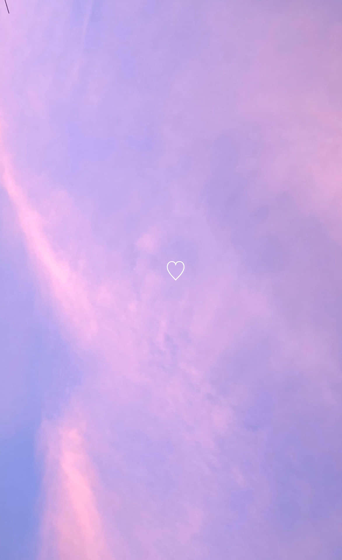 Soft Purple Sky With Heart Cloud Wallpaper