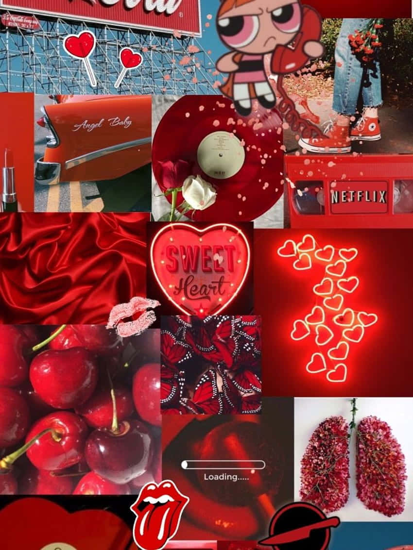 Skab en beroligende atmosfære med nuancer af blødt rødt Wallpaper