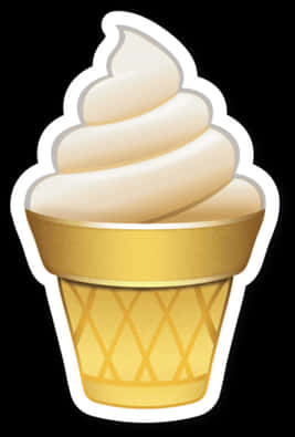 Soft Serve Ice Cream Emoji PNG