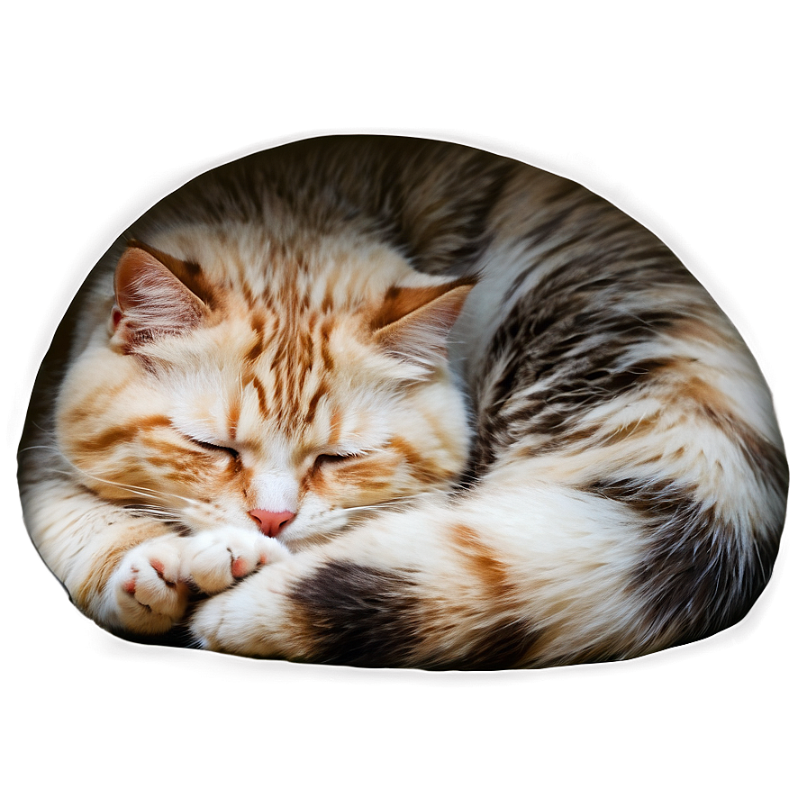 Soft Sleeping Cat Png 06252024 PNG