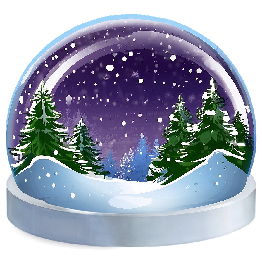 Soft Snow Globe Png 06252024 PNG
