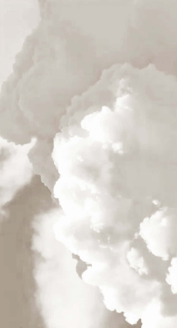 Clouds In Soft White Aesthetic Wallpaper
