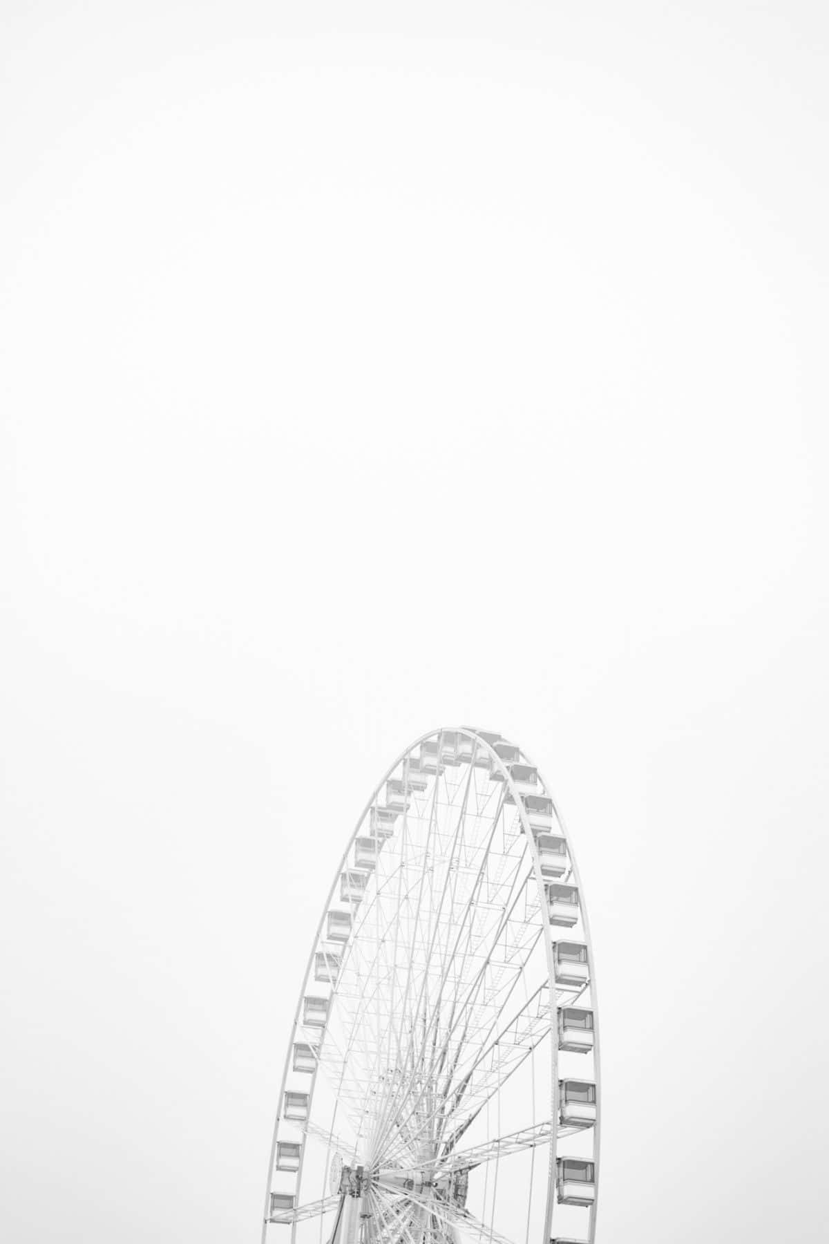 Ferris Wheel Blød Hvid Æstetisk Wallpaper