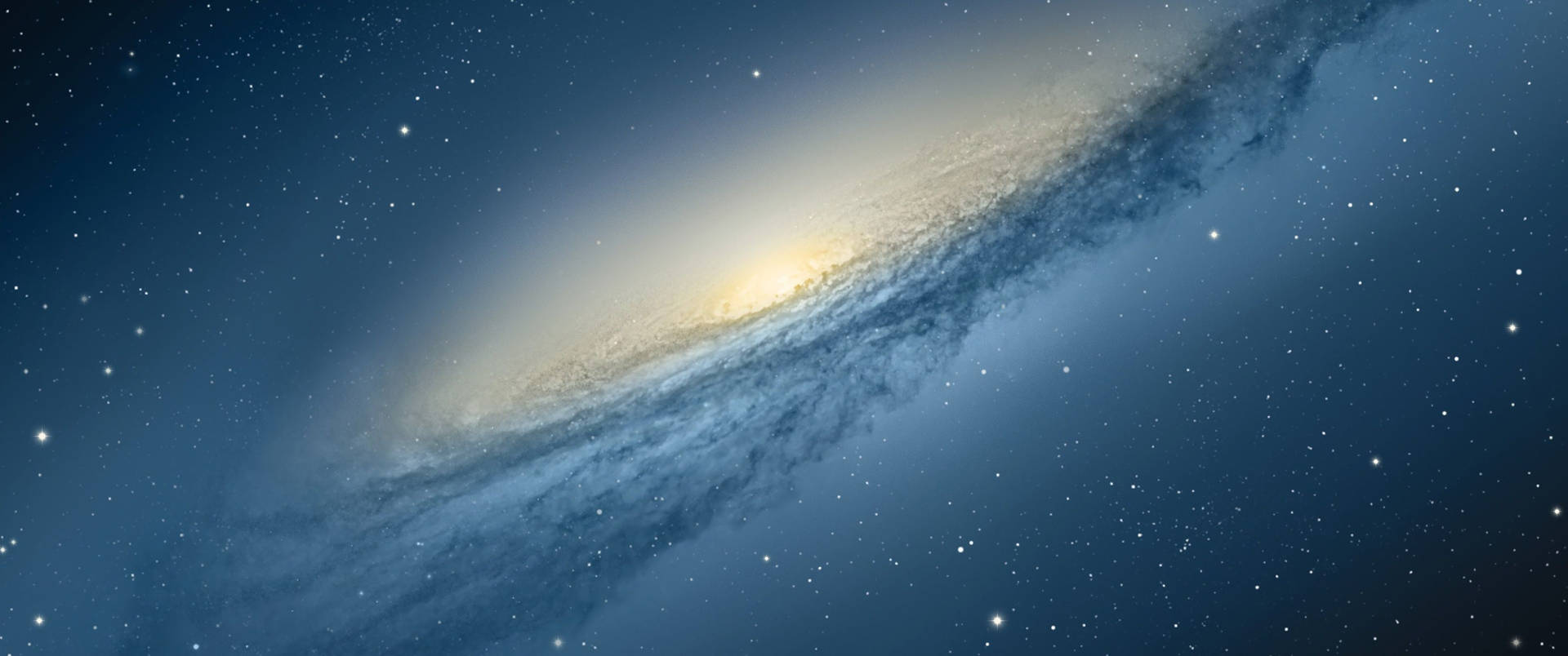 Cottony soft white and blue galaxy wallpaper.