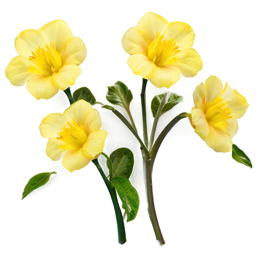 Soft Yellow Flowers Png Wfv24 PNG