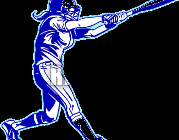 Softball Batter Silhouette PNG