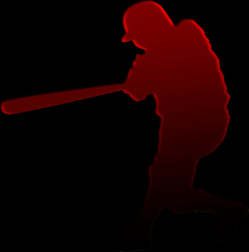 Softball Batter Silhouette PNG