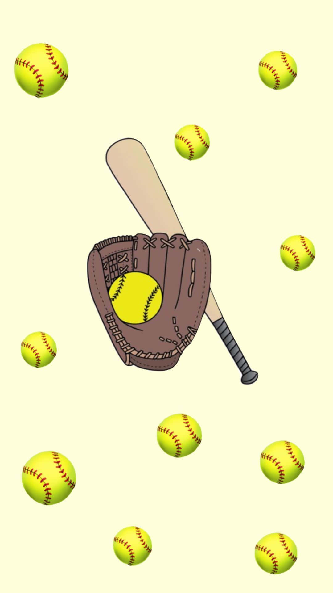 Softball Equipment Aesthetic Wallpaper